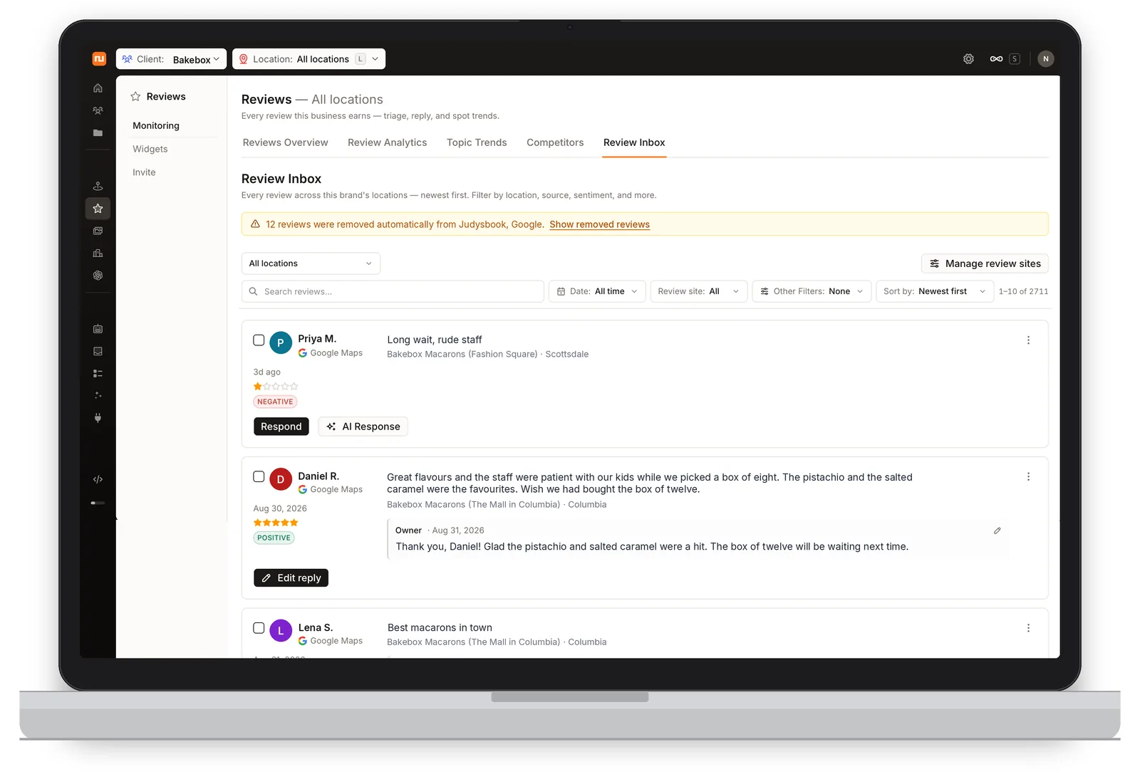 review inbox